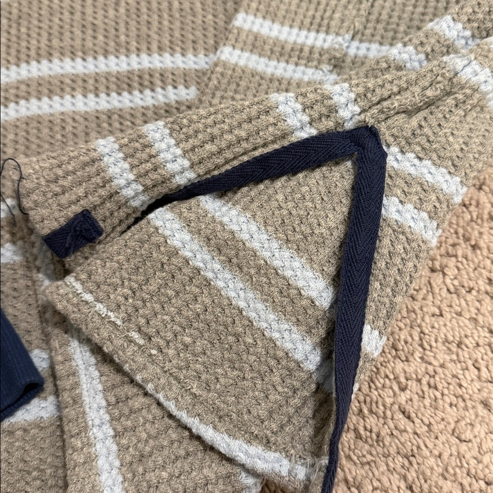 We The Free Striped Travis Polo Tee Heather Grey | Size S | Free People - Picture 7 of 7